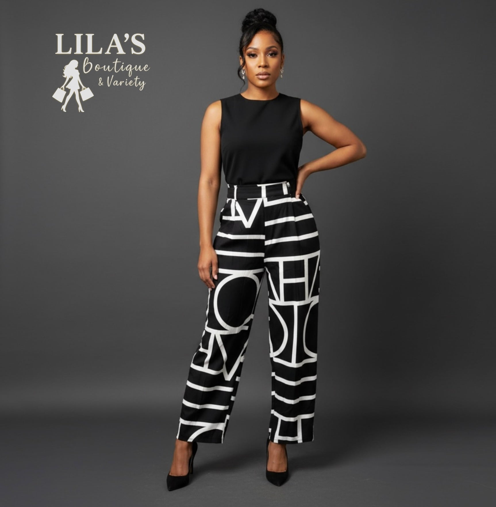 Women’s Wide Leg Dress Up Pants-High Waisted W/Belt