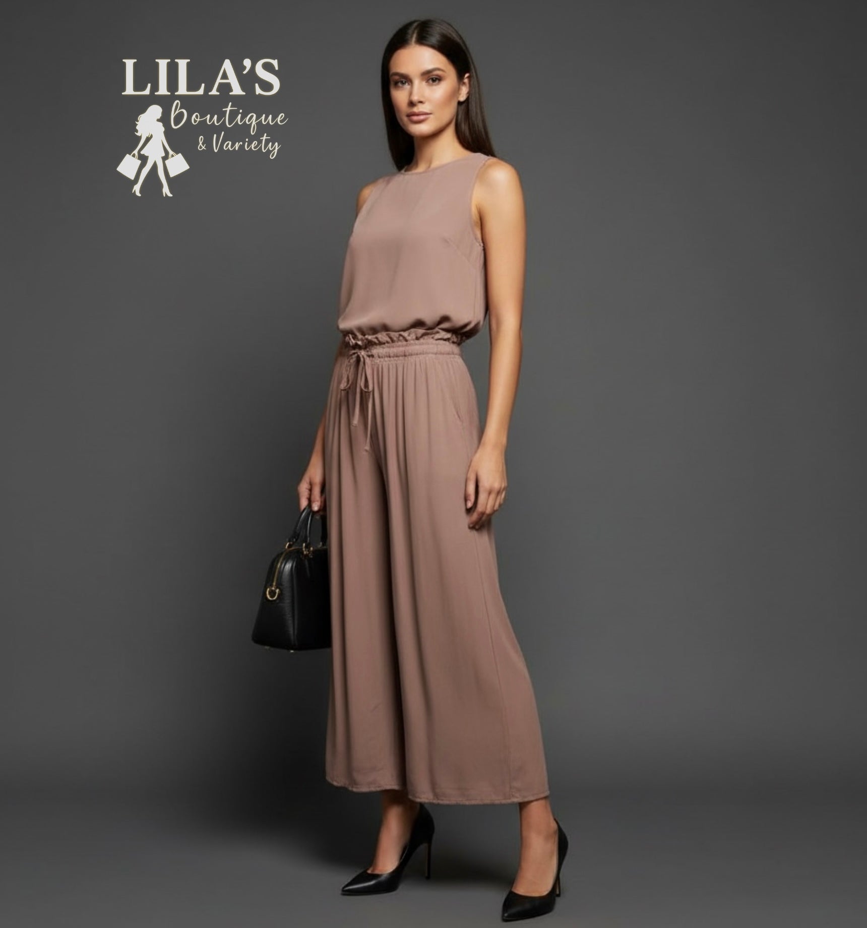 Women’s Flowy Wide Leg Trouser-Stretch