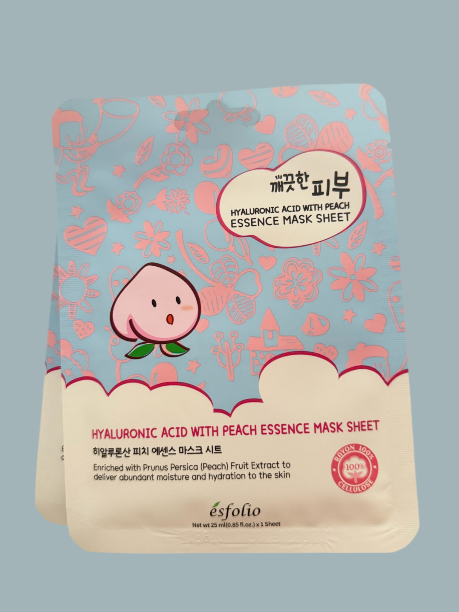 Esfolio - Hyaluronic Acid With Peach Essence Sheet