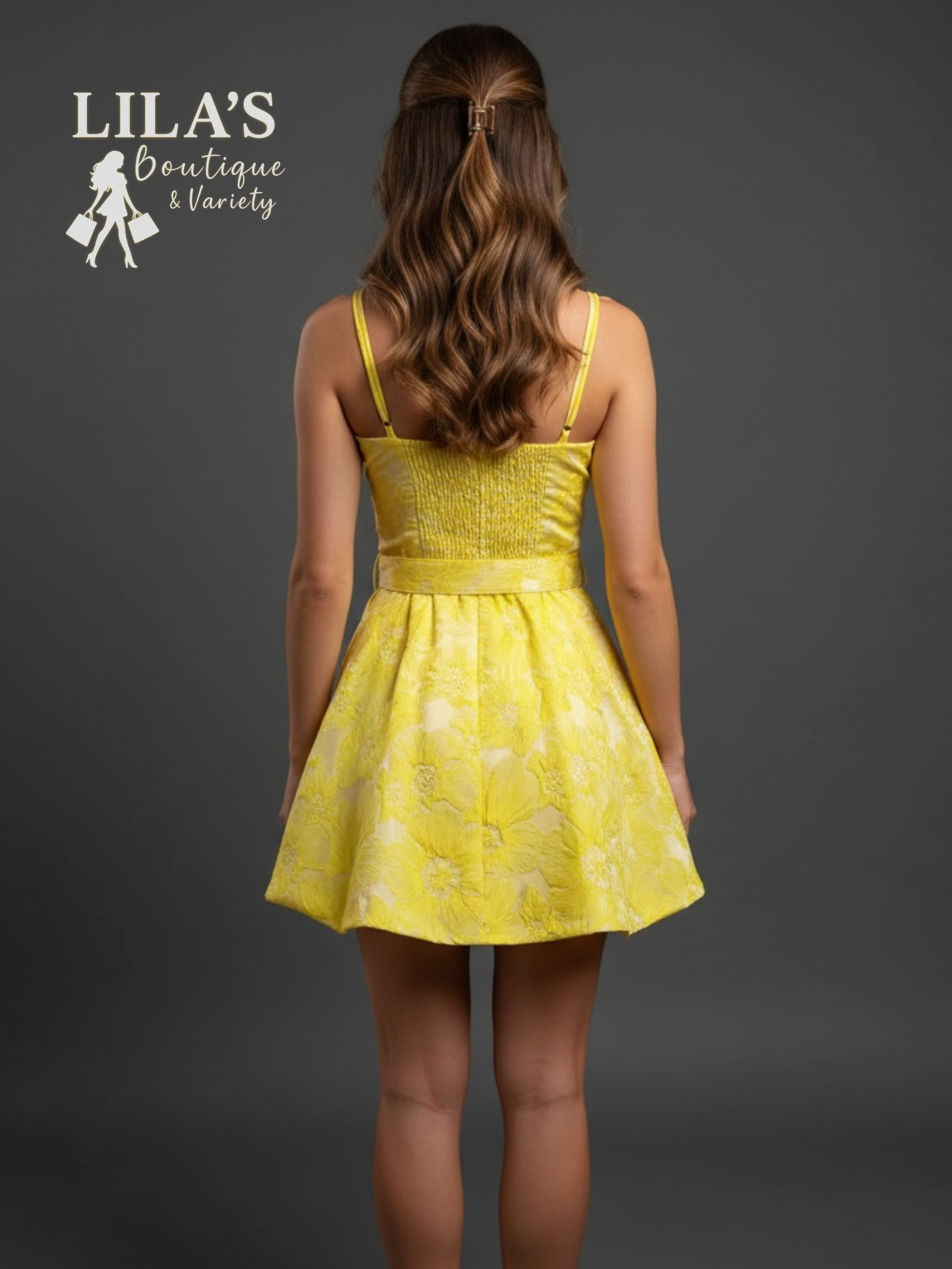 B.Darlin Dress With Accessory Belt-Yellow