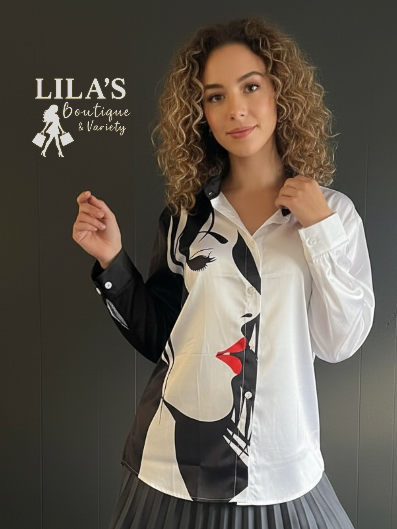 Women’s Oops Style Button Top
