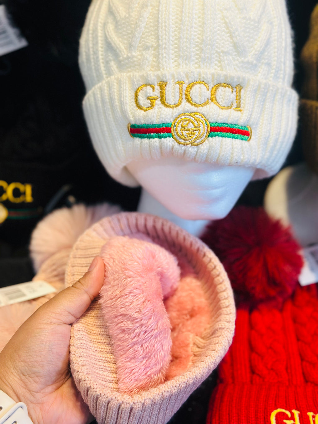Winter Hats-Fleece, Double Pom, Single Pom