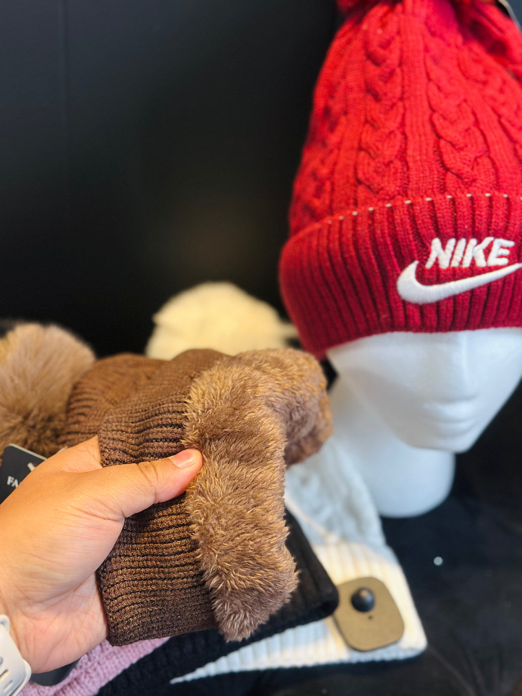 Winter Hats-Fleece, Double Pom, Single Pom