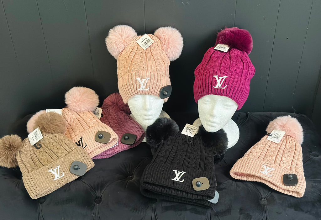 Winter Hats-Fleece, Double Pom, Single Pom