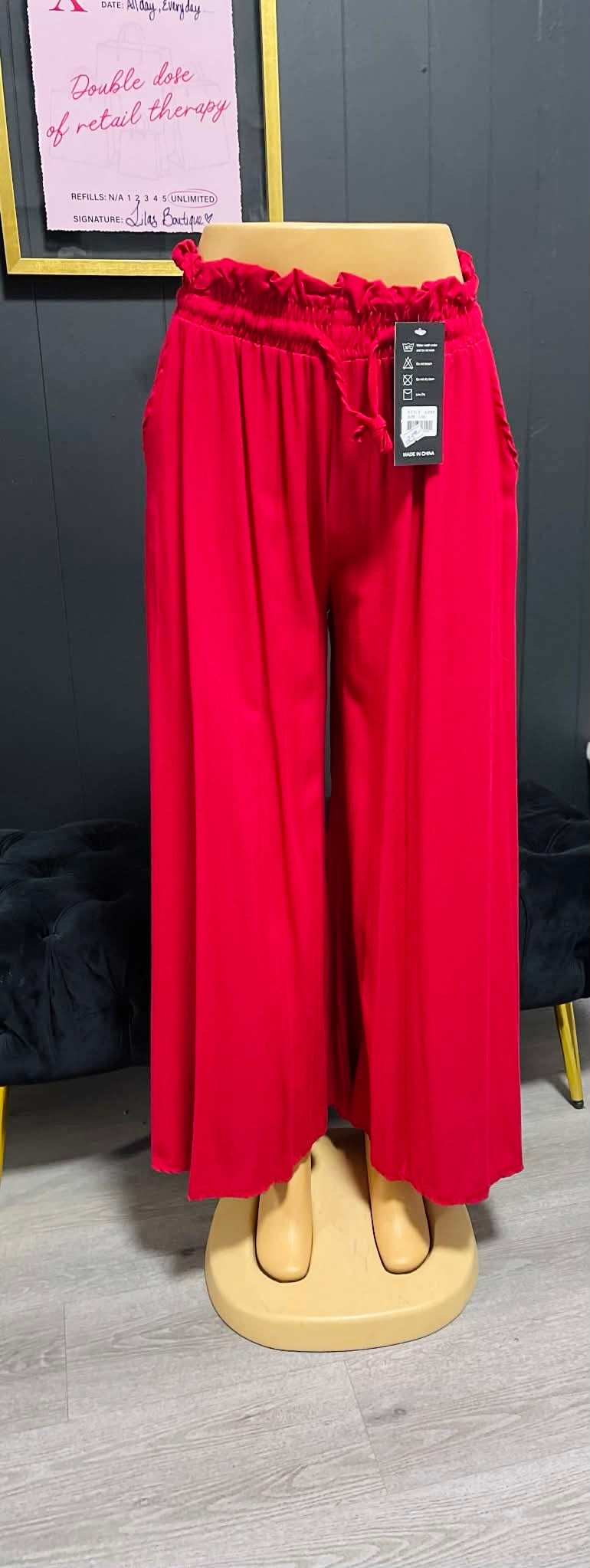 Women’s Flowy Wide Leg Trouser-Stretch