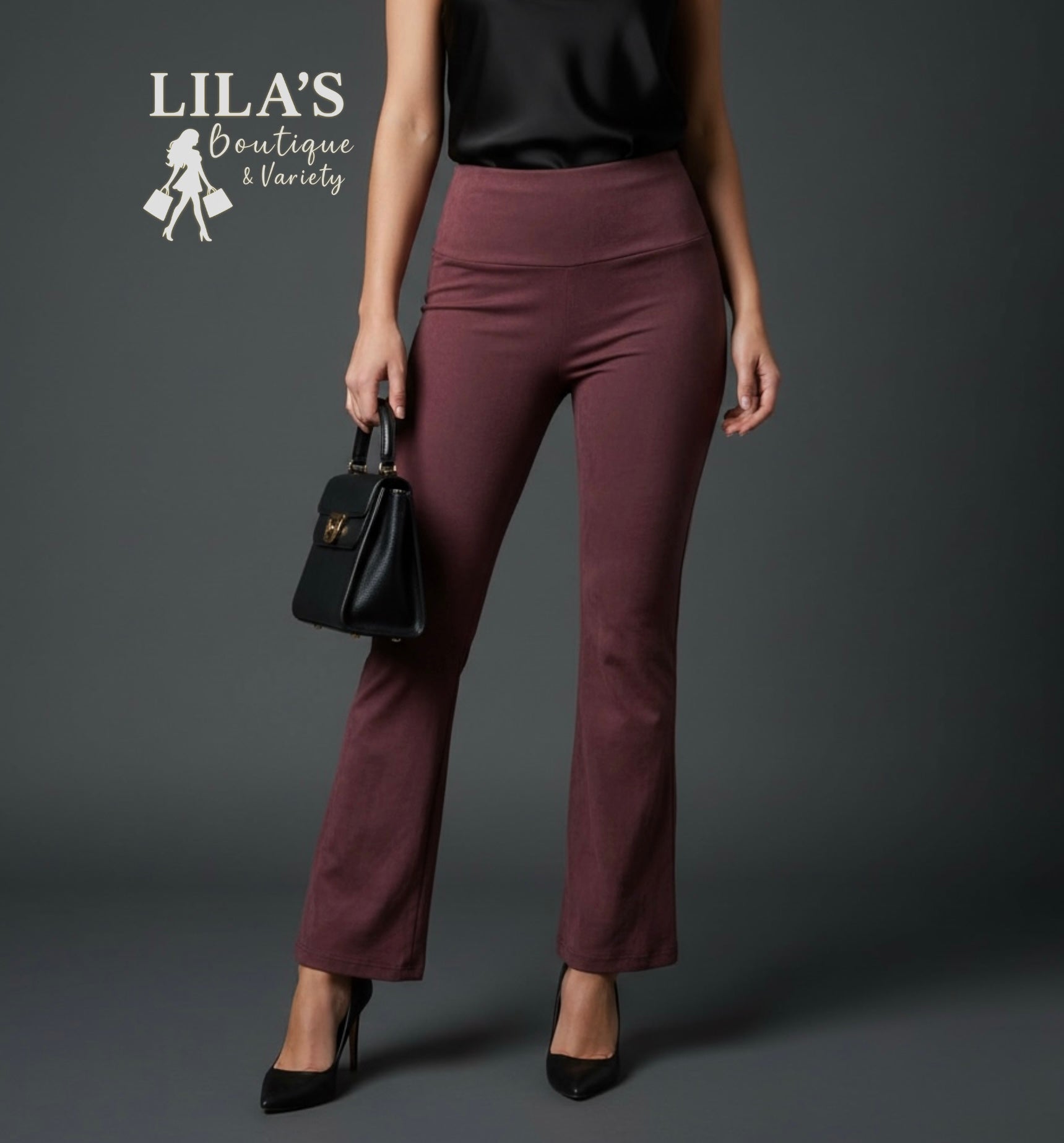 Women’s Stretch Velvet Wide Leg Pant