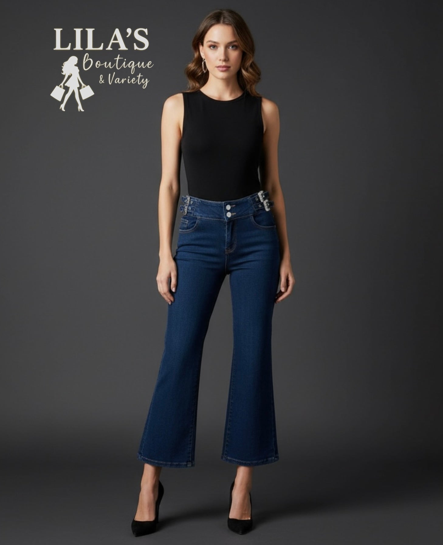 Women’s Buckle Jeans-Stretch