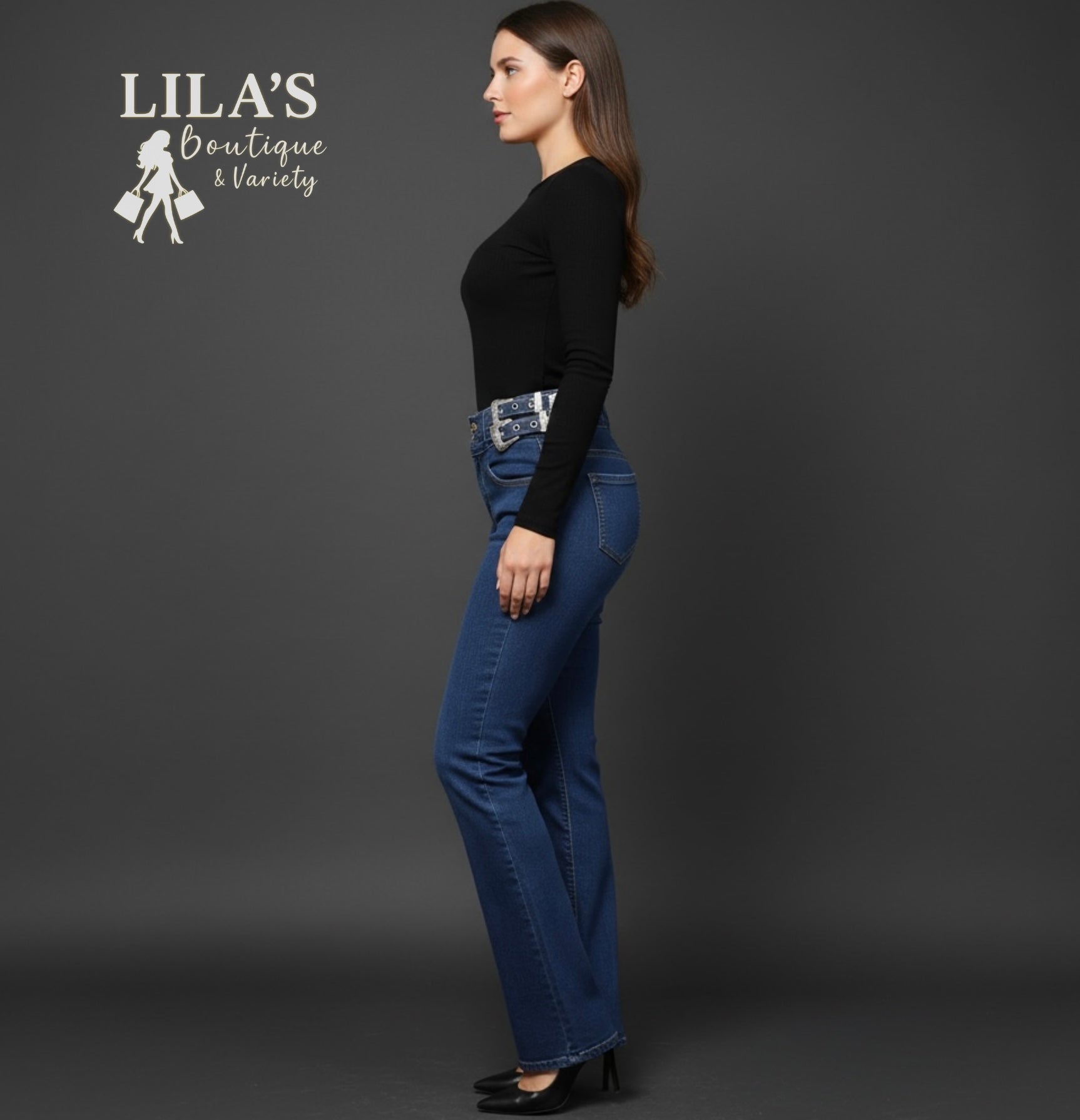 Women’s Buckle Jeans-Stretch