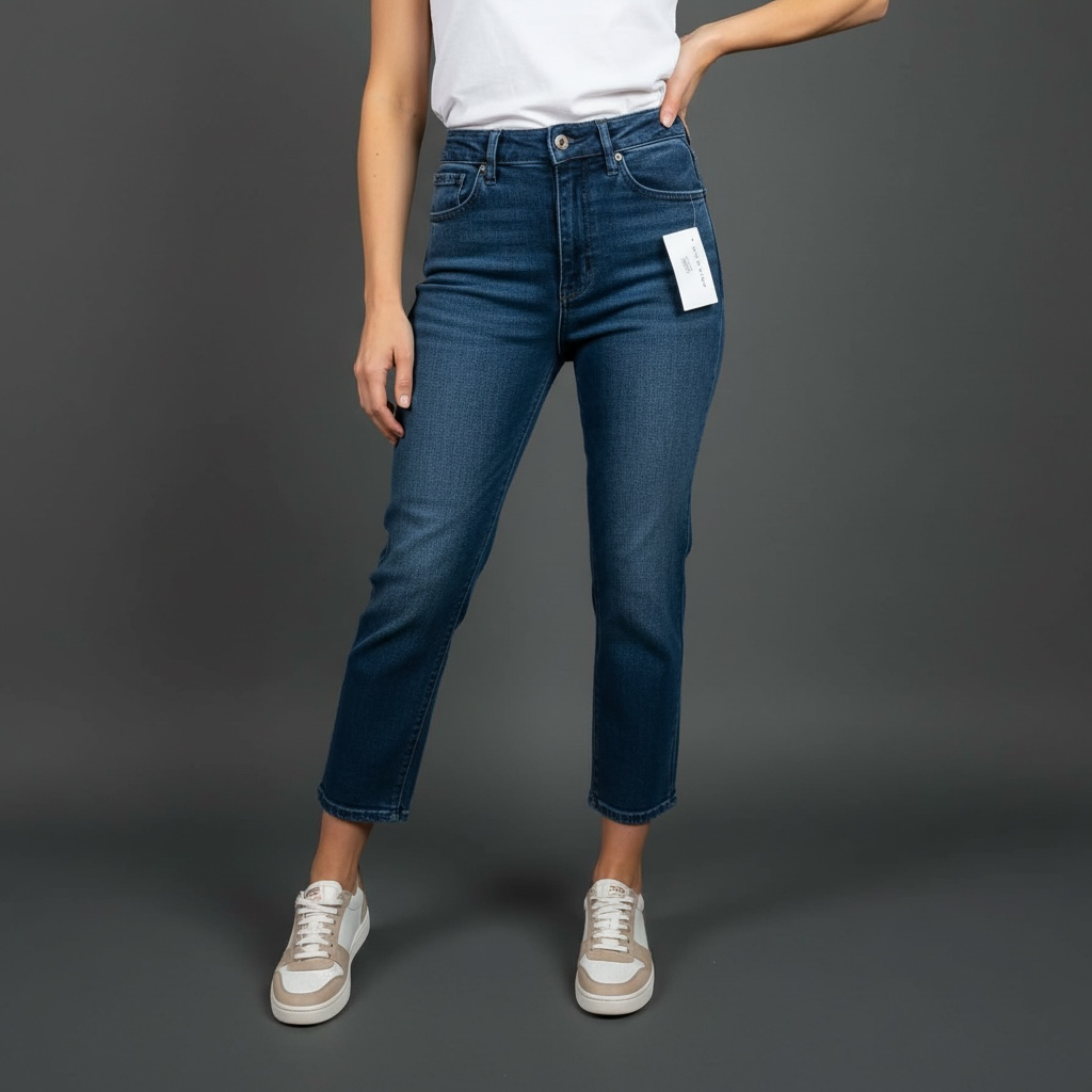 Copper Key- High Rise Cropped Straight Jeans