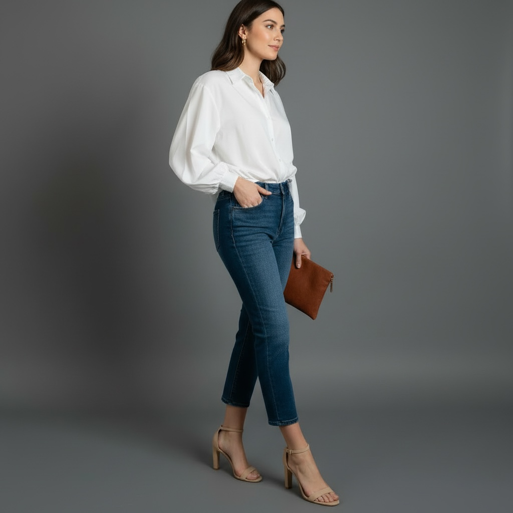 Copper Key- High Rise Cropped Straight Jeans