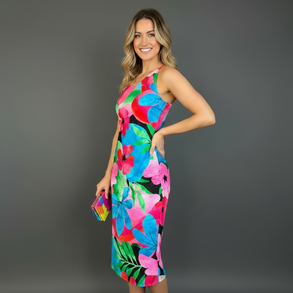 GB Floral Mid Dress