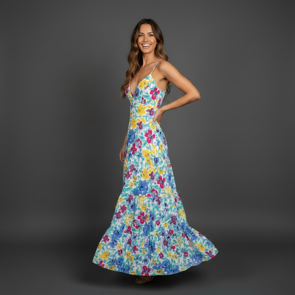 Wild Jasmine-Floral Flow Dress