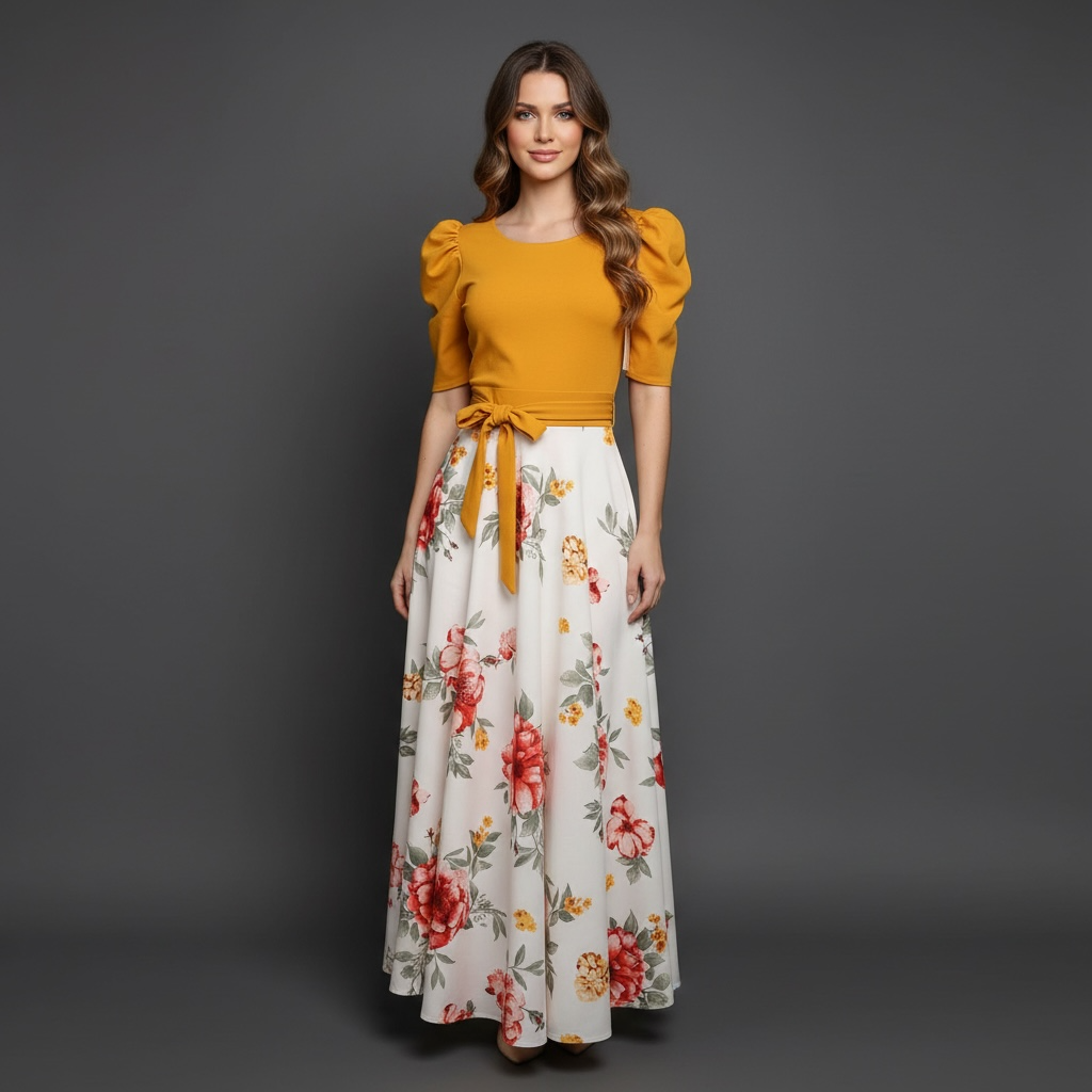 Lila's Floral Flow Dress