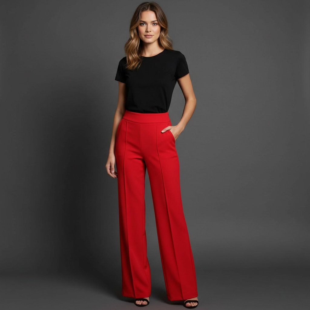 Women's Wide Leg Stretch Dress Pant