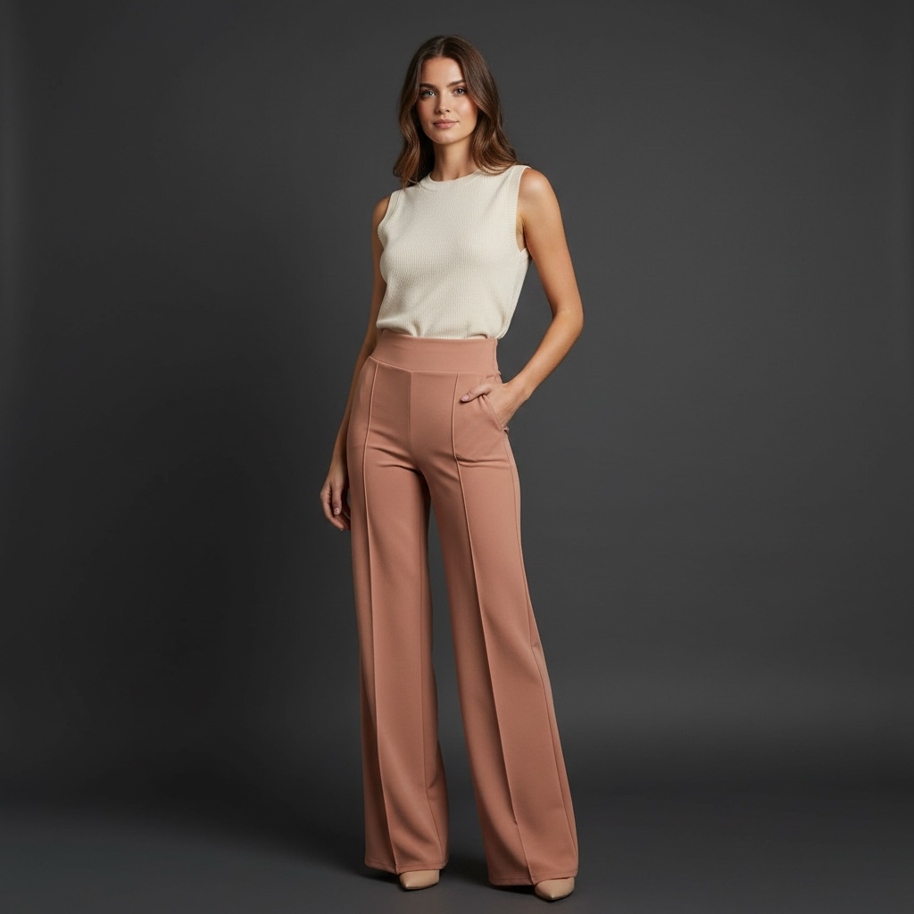 Women's Wide Leg Stretch Dress Pant