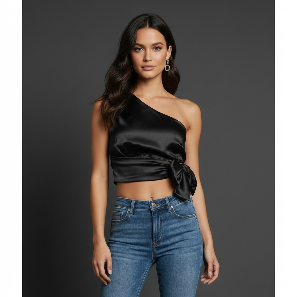 Oops Style Silk Side Tie Top
