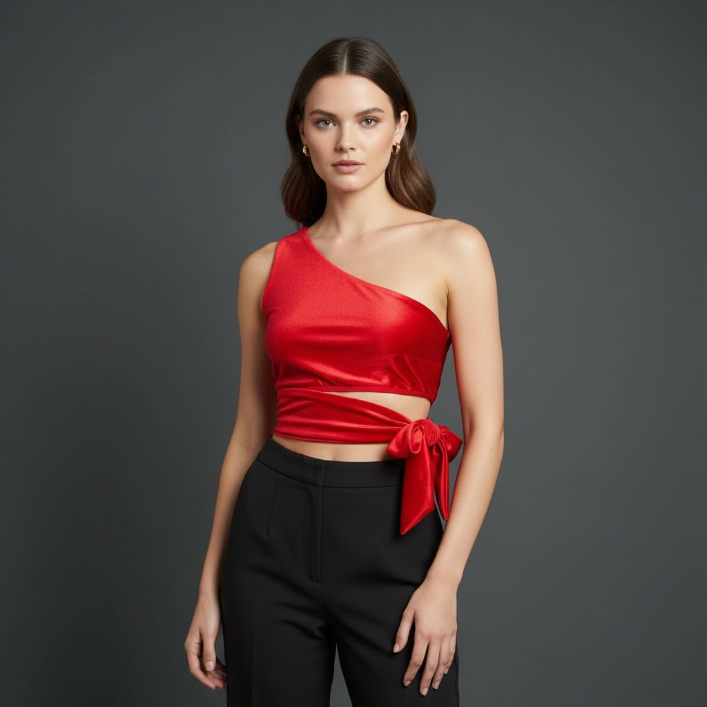 Oops Style Silk Side Tie Top
