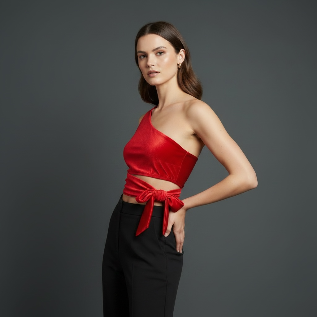 Oops Style Silk Side Tie Top