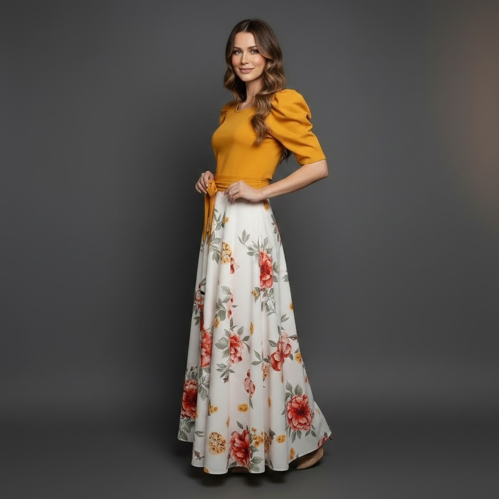 Lila's Floral Flow Dress